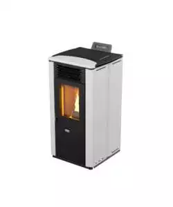 STUFA A PELLET CANALIZZATA CANADIAN STOVE "DESIGN 10C" BIANCO 8,7 KW